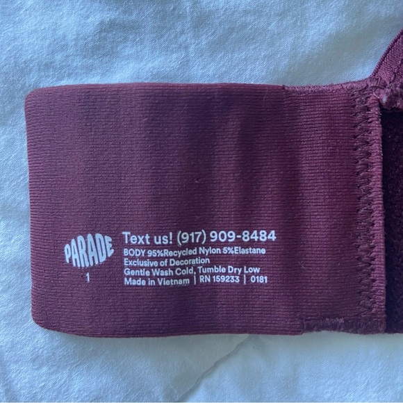 Parade Burgundy Mesh Bralette 32DD - Picture 10 of 10